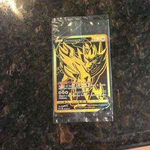 Pokémon Gold Zamazenta V Promo Card SWSH007